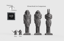 Load image into Gallery viewer, Egyptian Statues - 15mm 28mm 32mm 42mm Empire of Scorching Sands Wargaming Terrain D&amp;D, DnD