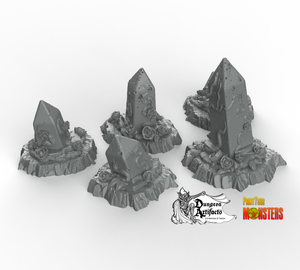 Enchanted Obelisks - Fantastic Plants and Rocks Vol. 2 - Print Your Monsters - Wargaming D&D DnD