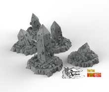 Load image into Gallery viewer, Enchanted Obelisks - Fantastic Plants and Rocks Vol. 2 - Print Your Monsters - Wargaming D&amp;D DnD