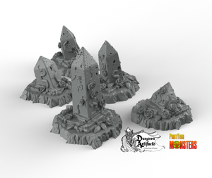 Enchanted Obelisks - Fantastic Plants and Rocks Vol. 2 - Print Your Monsters - Wargaming D&D DnD