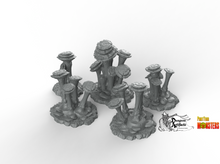 Load image into Gallery viewer, Faerie Mushrooms - Fantastic Plants and Rocks Vol. 2 - Print Your Monsters - Wargaming D&amp;D DnD
