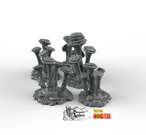 Faerie Mushrooms - Fantastic Plants and Rocks Vol. 2 - Print Your Monsters - Wargaming D&D DnD