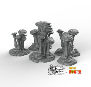 Faerie Mushrooms - Fantastic Plants and Rocks Vol. 2 - Print Your Monsters - Wargaming D&D DnD