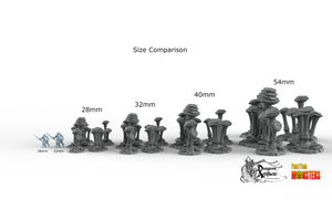 Faerie Mushrooms - Fantastic Plants and Rocks Vol. 2 - Print Your Monsters - Wargaming D&D DnD
