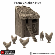 Load image into Gallery viewer, Farm Chicken Hut - King and Country - Printable Scenery Terrain Wargaming D&amp;D DnD