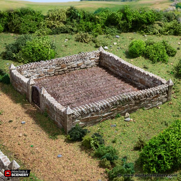 Farm Fields - King and Country - Printable Scenery Terrain Wargaming D&D DnD