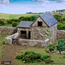 Load image into Gallery viewer, Farm Pig Pen - King and Country - Printable Scenery Terrain Wargaming D&amp;D DnD 10mm 15mm 20mm 25mm 28mm 32mm 40mm 54mm Painted options