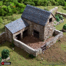 Load image into Gallery viewer, Farm Pig Pen - King and Country - Printable Scenery Terrain Wargaming D&amp;D DnD 10mm 15mm 20mm 25mm 28mm 32mm 40mm 54mm Painted options