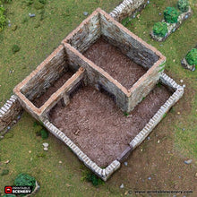 Load image into Gallery viewer, Farm Pig Pen - King and Country - Printable Scenery Terrain Wargaming D&amp;D DnD 10mm 15mm 20mm 25mm 28mm 32mm 40mm 54mm Painted options