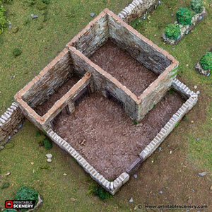Farm Pig Pen - King and Country - Printable Scenery Terrain Wargaming D&D DnD 10mm 15mm 20mm 25mm 28mm 32mm 40mm 54mm Painted options