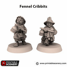 Load image into Gallery viewer, Fennel Cribbits - Rise of the Halflings - Printable Scenery Wargaming D&amp;D DnD 28mm 32mm 40mm 54mm
