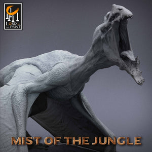 Feral Prehistoric Wyvern - Scream - Mist of the Jungle - Lord of the Print - Wargaming D&D DnD