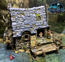 Load image into Gallery viewer, Fishing Shack - Torbridge Cull - Infinite Dimensions Terrain Wargaming D&amp;D DnD 15mm 20mm 25mm 28mm