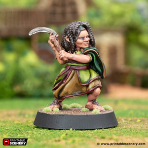 Flora Diggins - Rise of the Halflings - Printable Scenery Wargaming D&D DnD 28mm 32mm 40mm 54mm