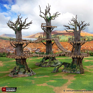 The Forest Forts - Rise of the Halflings - Printable Scenery Terrain Wargaming D&D DnD
