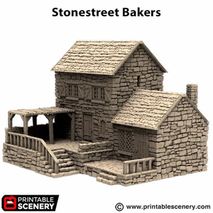 Stonestreet Baker- King and Country - Printable Scenery Terrain Wargaming D&D DnD 10mm 15mm 20mm 25mm 28mm 32mm 40mm 54mm Painted options