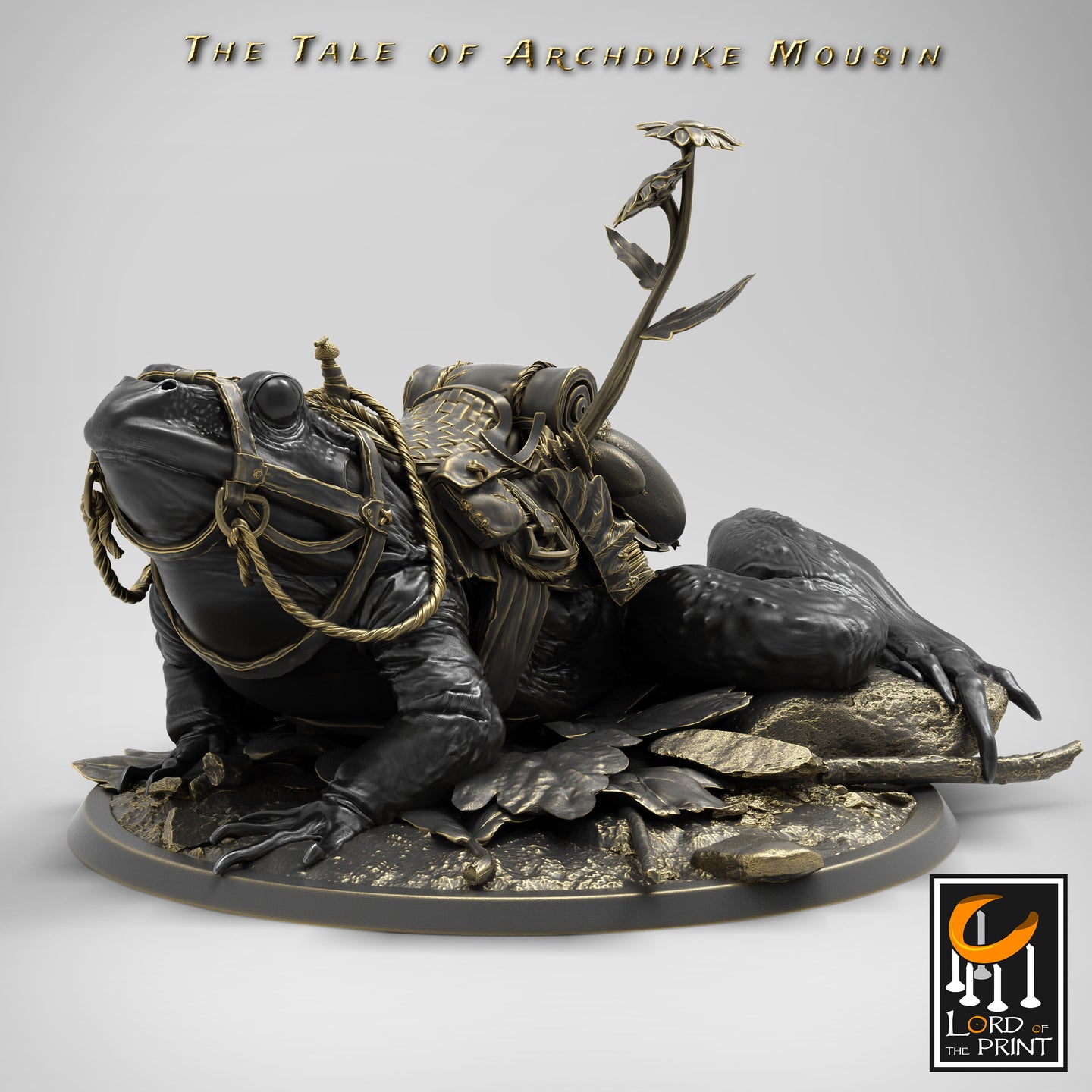 Laying Frog - Saddled - The Tale of Archduke Mousin - Lord of the Print - Wargaming D&D DnD