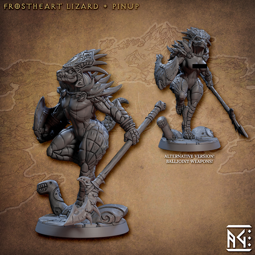 Skaala - Frostheart Lizardmen - Artisan Guild Minis Wargaming D&D DnD