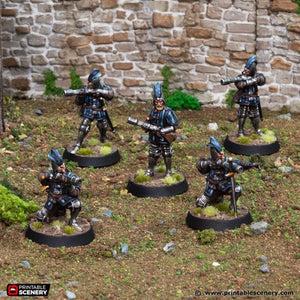 Handgunners - King and Country - Printable Scenery Wargaming D&D DnD 28mm 32mm 40mm 54mm