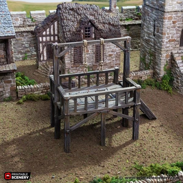 Gallows - King and Country - Printable Scenery Terrain Wargaming D&D DnD 28mm 32mm 40mm 54mm