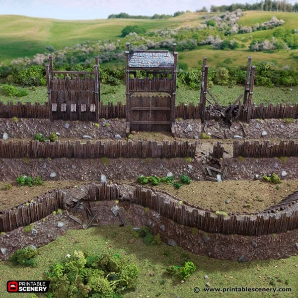 Norman Garrison Walls - King and Country - Printable Scenery Terrain Wargaming D&D DnD 10mm 15mm 20mm 25mm 28mm 32mm 40mm
