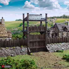 Load image into Gallery viewer, Norman Garrison Walls - King and Country - Printable Scenery Terrain Wargaming D&amp;D DnD 10mm 15mm 20mm 25mm 28mm 32mm 40mm