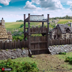 Norman Garrison Walls - King and Country - Printable Scenery Terrain Wargaming D&D DnD 10mm 15mm 20mm 25mm 28mm 32mm 40mm
