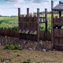 Load image into Gallery viewer, Norman Garrison Walls - King and Country - Printable Scenery Terrain Wargaming D&amp;D DnD 10mm 15mm 20mm 25mm 28mm 32mm 40mm