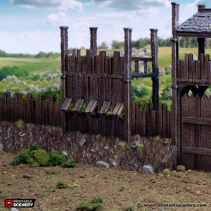 Norman Garrison Walls - King and Country - Printable Scenery Terrain Wargaming D&D DnD 10mm 15mm 20mm 25mm 28mm 32mm 40mm