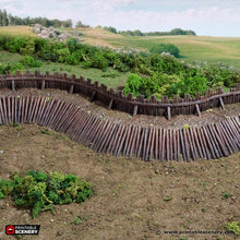 Load image into Gallery viewer, Norman Garrison Walls - King and Country - Printable Scenery Terrain Wargaming D&amp;D DnD 10mm 15mm 20mm 25mm 28mm 32mm 40mm