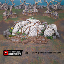 Load image into Gallery viewer, Ruined Giant Statue - Shadowfey Wilds 15mm 20mm 28mm 32mm 37mm Wargaming Terrain D&amp;D DnD