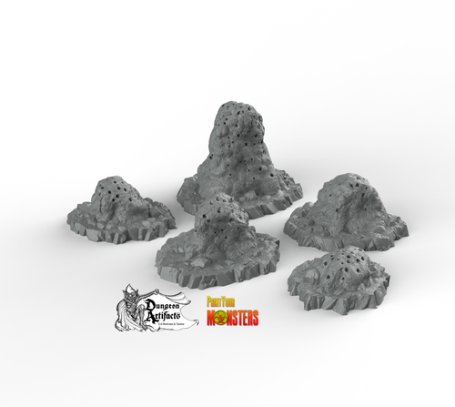Giant Anthills - Fantastic Plants and Rocks Vol. 2 - Print Your Monsters - Wargaming D&D DnD