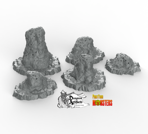 Giant Anthills - Fantastic Plants and Rocks Vol. 2 - Print Your Monsters - Wargaming D&D DnD