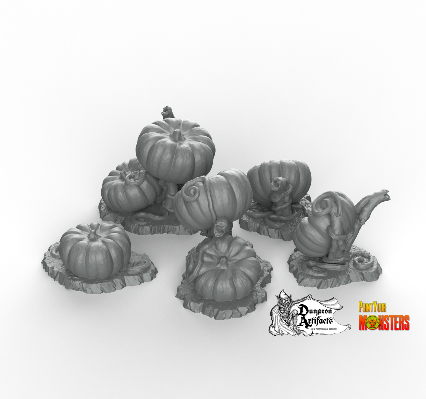 Giant Pumpkins - Fantastic Plants and Rocks Vol. 2 - Print Your Monsters - Wargaming D&D DnD