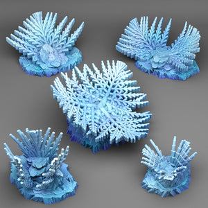 Giant Snowflake Plants - Fantastic Plants and Rocks Vol. 3 - Print Your Monsters - Wargaming D&D DnD