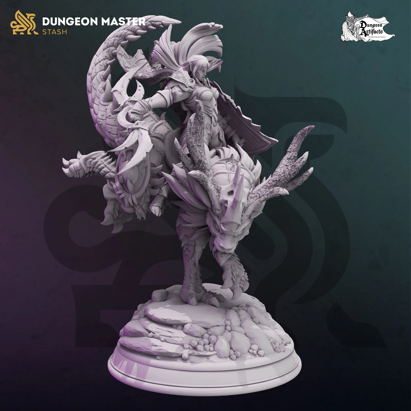 Glynbel, Mounted High Elf Priestess - Masters of the Arcane - DM Stash - Wargaming D&D DnD