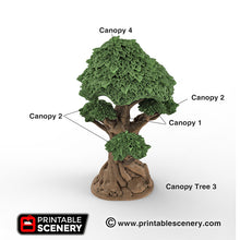 Load image into Gallery viewer, Gnarly Trees with Canopies  - Clorehaven and the Goblin Grotto15mm 28mm 32mm Wargaming Terrain D&amp;D, DnD
