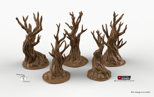 Gnarly Trees - Winterdale 15mm 28mm 32mm Wargaming Terrain D&D, DnD