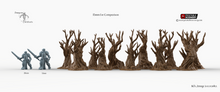 Load image into Gallery viewer, Gnarly, Wildwood, and Skull Tree Set - Winterdale 15mm 28mm 32mm Wargaming Terrain D&amp;D, DnD