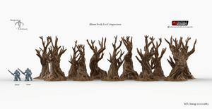 Gnarly, Wildwood, and Skull Tree Set - Winterdale 15mm 28mm 32mm Wargaming Terrain D&D, DnD