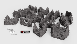 Grotto Tunnels - Clorehaven and the Goblin Grotto 15mm 28mm 32mm Wargaming Terrain D&D, DnD