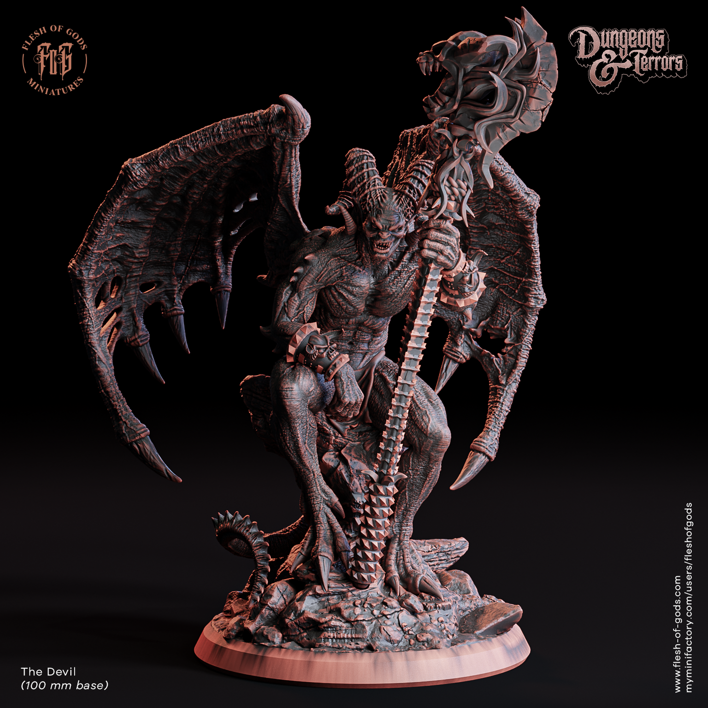 The Devil on Throne - Dungeons and Terrors - Flesh of the Gods - Wargaming D&D DnD