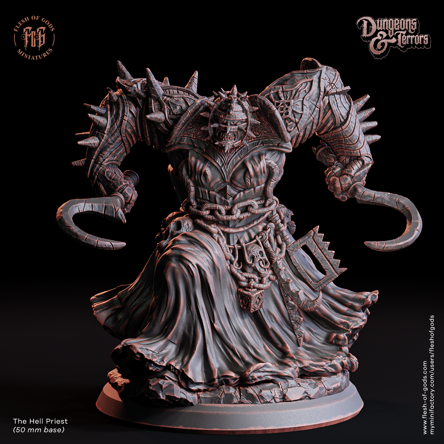 The Hell Priest - Dungeons and Terrors - Flesh of the Gods - Wargaming D&D DnD
