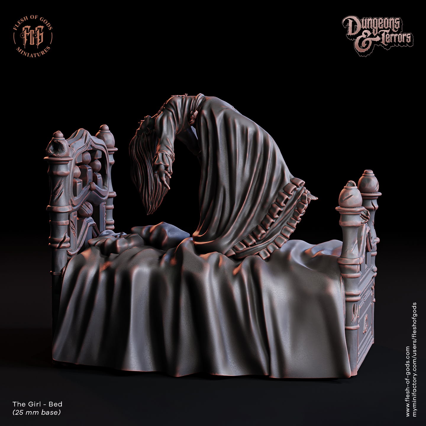 The Girl - Bed - Dungeons and Terrors - Flesh of the Gods - Wargaming D&D DnD