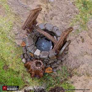 Rustic Well - The Well - Hagglethorn Hollow - Printable Scenery Wargaming D&D DnD Wishing Well