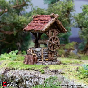 Rustic Well - The Well - Hagglethorn Hollow - Printable Scenery Wargaming D&D DnD Wishing Well