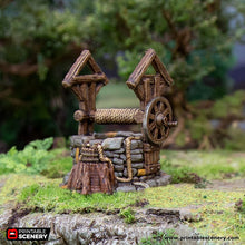 Load image into Gallery viewer, Rustic Well - The Well - Hagglethorn Hollow - Printable Scenery Wargaming D&amp;D DnD Wishing Well