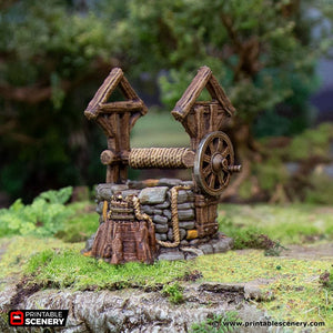 Rustic Well - The Well - Hagglethorn Hollow - Printable Scenery Wargaming D&D DnD Wishing Well