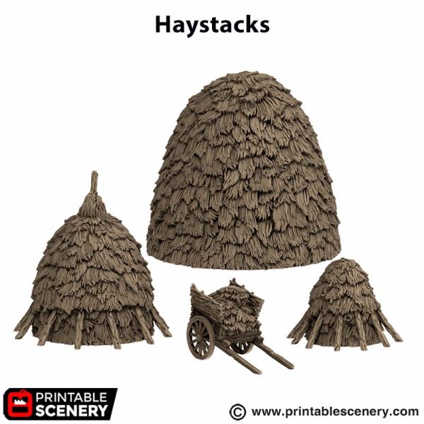 Haystacks - King and Country - Printable Scenery Terrain Wargaming D&D ...