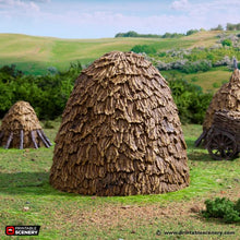 Load image into Gallery viewer, Haystacks - King and Country - Printable Scenery Terrain Wargaming D&amp;D DnD 10mm 15mm 20mm 25mm 28mm 32mm 40mm 54mm Painted options